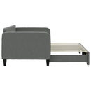 daybed med udtræk 90x200 cm stof mørkegrå