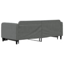 daybed med udtræk 90x200 cm stof mørkegrå