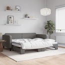 daybed med udtræk 90x200 cm stof mørkegrå