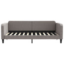 daybed med udtræk 90x200 cm stof gråbrun