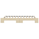 daybed med udtræk 90x200 cm stof cremefarvet