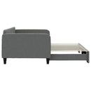 daybed med udtræk 100x200 cm stof mørkegrå