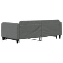 daybed med udtræk 100x200 cm stof mørkegrå