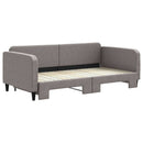 daybed med udtræk 100x200 cm stof gråbrun