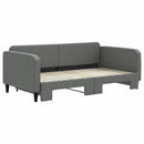 daybed med udtræk 90x190 cm stof mørkegrå