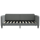 daybed med udtræk 90x190 cm stof mørkegrå