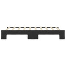 daybed med udtræk 90x190 cm stof sort