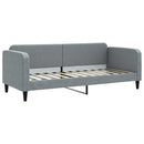 daybed med udtræk og madras 80x200 cm stof lysegrå
