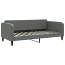 daybed med udtræk og madras 90x200 cm stof mørkegrå