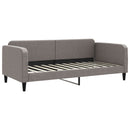 daybed med udtræk og madras 90x200 cm stof gråbrun