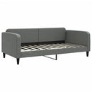 daybed med udtræk og madras 100x200 cm stof mørkegrå