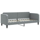 daybed med udtræk og skuffer 80x200 cm stof lysegrå