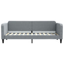 daybed med udtræk og skuffer 80x200 cm stof lysegrå