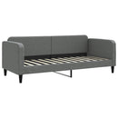 daybed med udtræk og skuffer 80x200 cm stof mørkegrå
