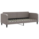 daybed med udtræk og skuffer 80x200 cm stof gråbrun