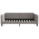 daybed med udtræk og skuffer 80x200 cm stof gråbrun