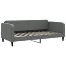 daybed med udtræk og skuffer 90x200 cm stof mørkegrå