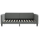 daybed med udtræk og skuffer 90x200 cm stof mørkegrå