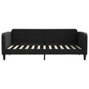 daybed med udtræk og skuffer 80x200 cm stof sort