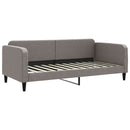 daybed med udtræk og skuffer 90x200 cm stof gråbrun