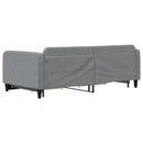 daybed med udtræk og skuffer 100x200 cm stof lysegrå