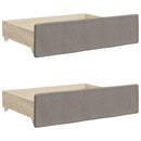 daybed med udtræk og skuffer 100x200 cm stof gråbrun