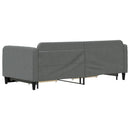daybed med udtræk og skuffer 90x190 cm stof mørkegrå