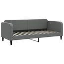 daybed med udtræk og skuffer 80x200 cm stof mørkegrå