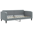 daybed med udtræk og skuffer 90x200 cm stof lysegrå