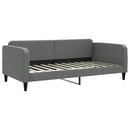 daybed med udtræk og skuffer 100x200 cm stof mørkegrå