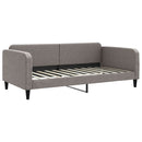 daybed med udtræk og skuffer 100x200 cm stof gråbrun
