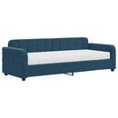 daybed med madras 80x200 cm velour blå
