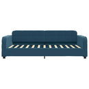 daybed med madras 80x200 cm velour blå