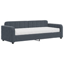 daybed med madras 80x200 cm velour mørkegrå