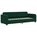 daybed med madras 80x200 cm velour mørkegrøn