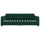 daybed med madras 80x200 cm velour mørkegrøn