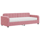 daybed med madras 80x200 cm velour pink