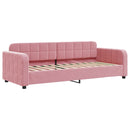 daybed med madras 80x200 cm velour pink