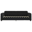 daybed med madras 80x200 cm velour sort