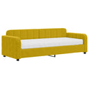daybed med madras 80x200 cm velour gul
