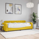 daybed med madras 80x200 cm velour gul