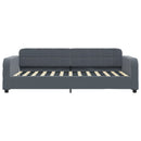 daybed med madras 90x200 cm velour mørkegrå