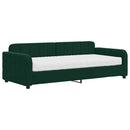 daybed med madras 90x200 cm velour mørkegrøn