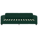 daybed med madras 90x200 cm velour mørkegrøn