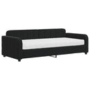 daybed med madras 90x200 cm velour sort
