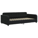 daybed med madras 90x200 cm velour sort