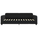 daybed med madras 90x200 cm velour sort
