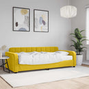 daybed med madras 90x200 cm velour gul