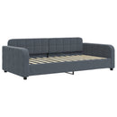daybed med madras 100x200 cm velour mørkegrå