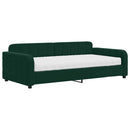 daybed med madras 100x200 cm velour mørkegrøn